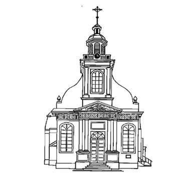 Driebergen tekening van de kerk