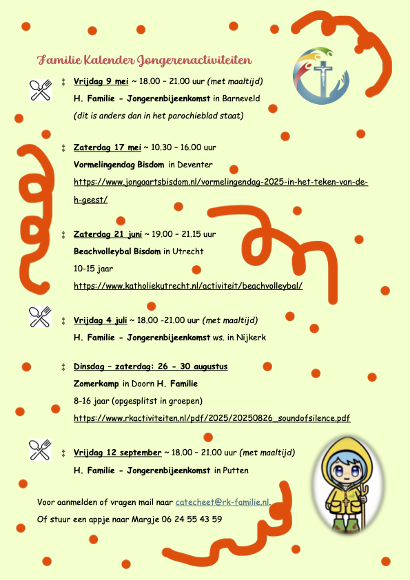 Kalender jongerenactiviteiten