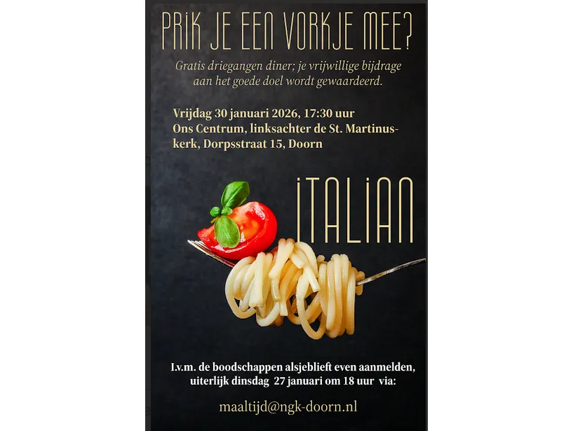 maaltijd Doorn jan 2026
